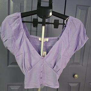 Pink Rose Lavender Crop Top